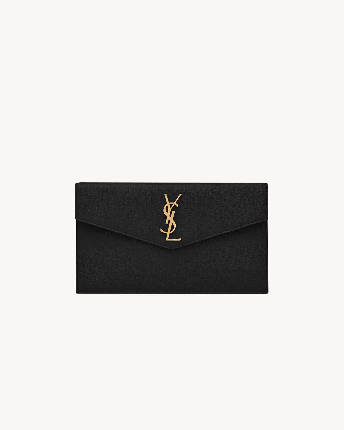 Pochette UPTOWN in pelle goffrata grain de poudre