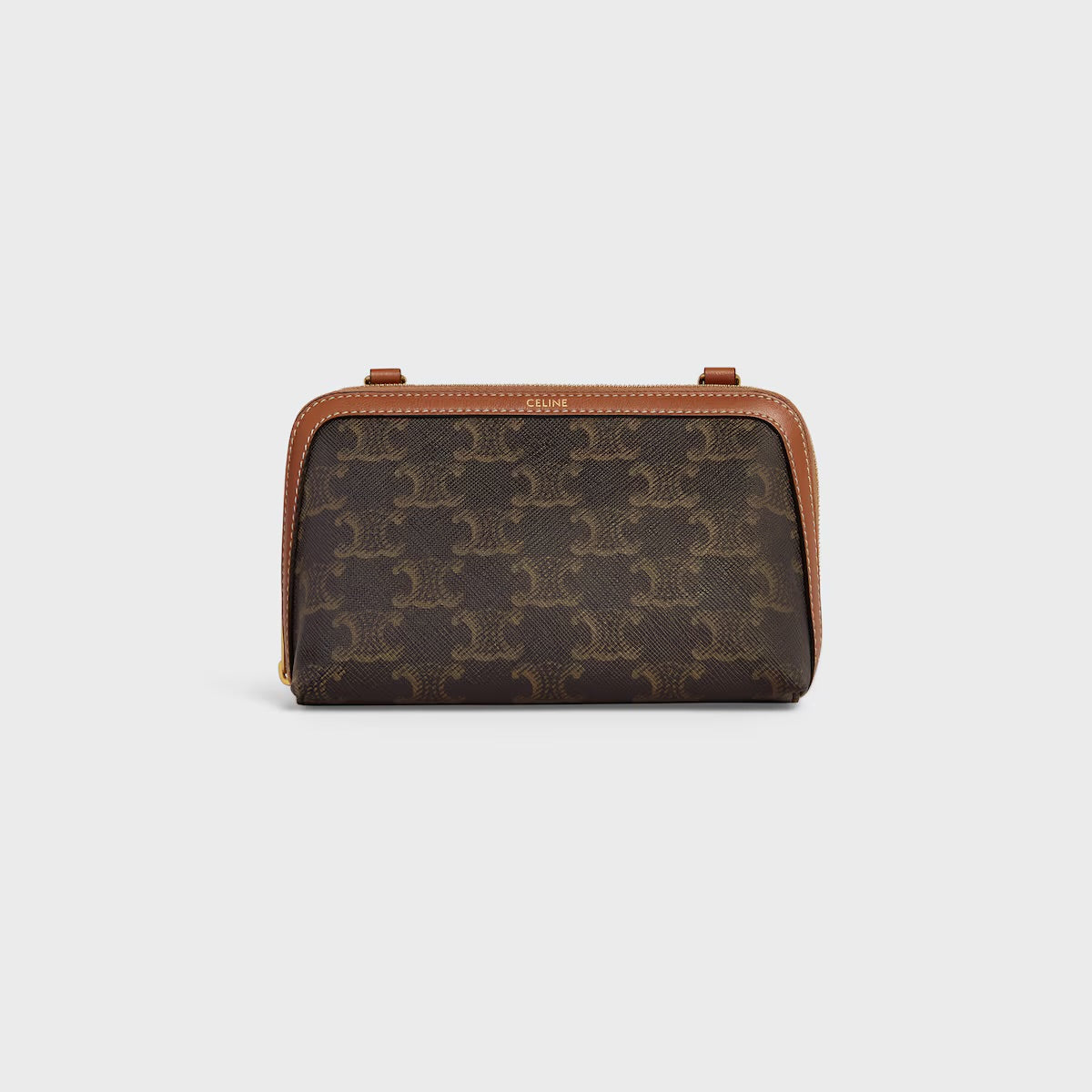 POCHETTE CELINE CON CATENA IN TELA TRIOMPHE E PELLE DI AGNELLO
