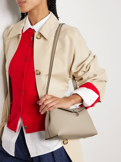 Toteme T-Lock Clutch Leather White