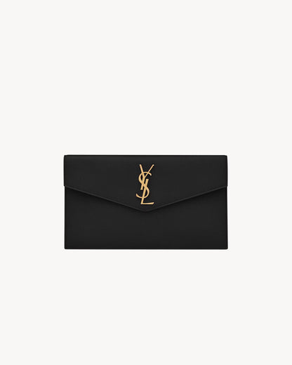 Pochette UPTOWN in pelle goffrata grain de poudre