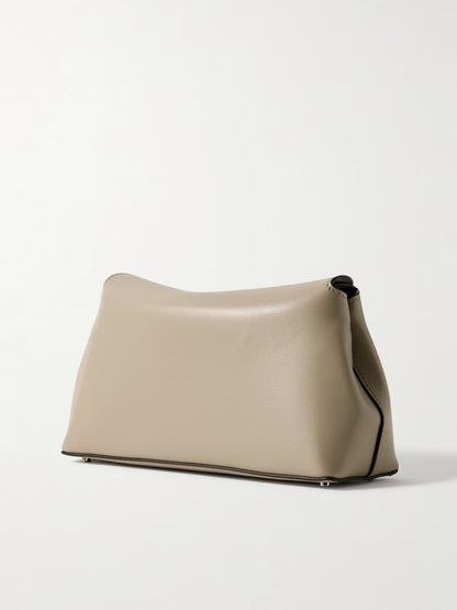 Toteme T-Lock Clutch Leather White