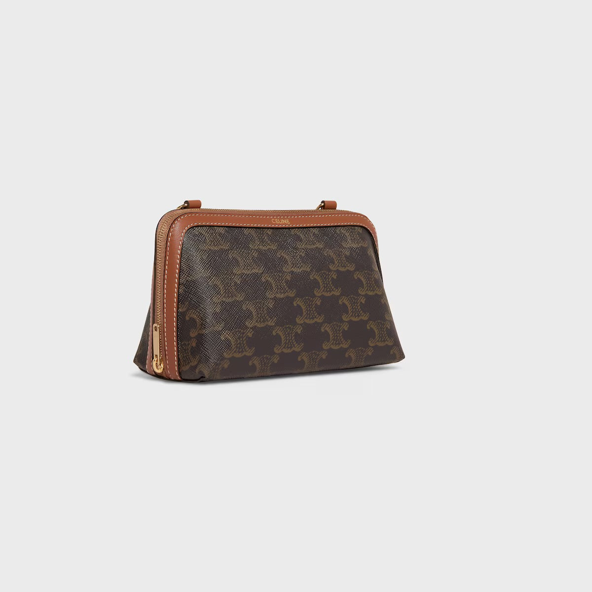 POCHETTE CELINE CON CATENA IN TELA TRIOMPHE E PELLE DI AGNELLO