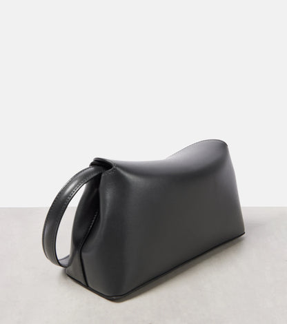 Toteme T-Lock Clutch Leather Black Silver