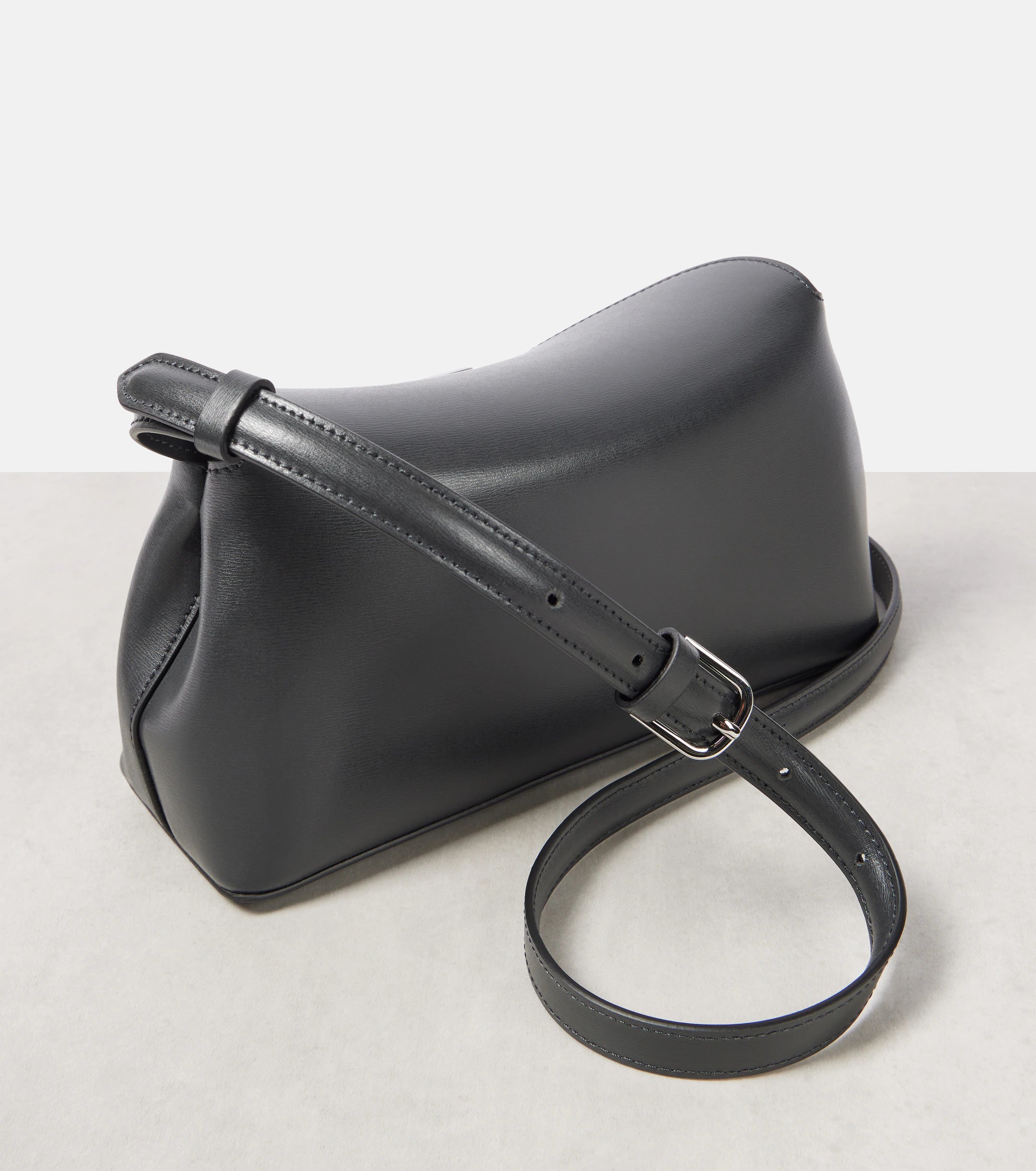 Toteme T-Lock Clutch Leather Black Silver