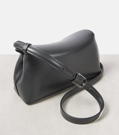 Toteme T-Lock Clutch Leather Black Silver